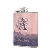 Moderne Abstracte Jouw naam Monogram Nr41 Heupfles (Links)
