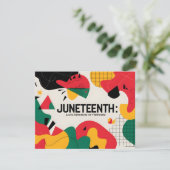 Moderne Abstracte Juneteenth Freedom Celebration K Feestdagenkaart (Staand voorkant)