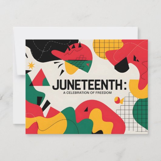 Moderne Abstracte Juneteenth Freedom Celebration K Feestdagenkaart (Voorkant)