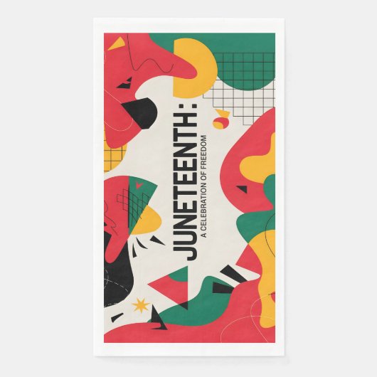 Moderne Abstracte Juneteenth Freedom Celebration K Servet (Voorkant)