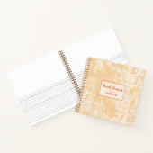 Moderne Abstracte kaart gele patroonreisblad Notitieboek (Binnen)