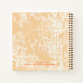 Moderne Abstracte kaart gele patroonreisblad Notitieboek (Achterkant)