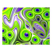 Moderne Abstracte kalkgroen, wit en geel Foto Afdruk (Voorkant)