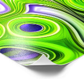 Moderne Abstracte kalkgroen, wit en geel Foto Afdruk (Hoek)