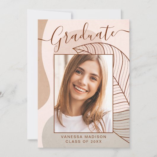 Moderne Abstracte kalligrafiesusfoto Aankondiging (Voorkant)