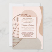 Moderne Abstracte kalligrafiesusfoto Aankondiging (Achterkant)