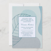 Moderne Abstracte kalligrafiesusfoto Aankondiging (Achterkant)