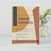 MODERNE ABSTRACTE KARAKTER ORANJE GROOTTE OPENEN KAART (Staand voorkant)