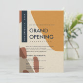 MODERNE ABSTRACTE KARAKTER ORANJE GROOTTE OPENEN KAART (Staand voorkant)