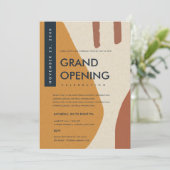 MODERNE ABSTRACTE KARAKTER ORANJE GROOTTE OPENEN KAART (Staand voorkant)