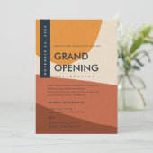 MODERNE ABSTRACTE KARAKTER ORANJE GROOTTE OPENEN KAART (Staand voorkant)