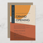 MODERNE ABSTRACTE KARAKTER ORANJE GROOTTE OPENEN KAART (Voorkant / Achterkant)