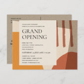 MODERNE ABSTRACTE KARTROUW GELLOW VERLENEN OPENEN AANKONDIGINGSKAART (Voorkant / Achterkant)