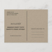 MODERNE ABSTRACTE KARTROUW GELLOW VERLENEN OPENEN AANKONDIGINGSKAART (Achterkant)