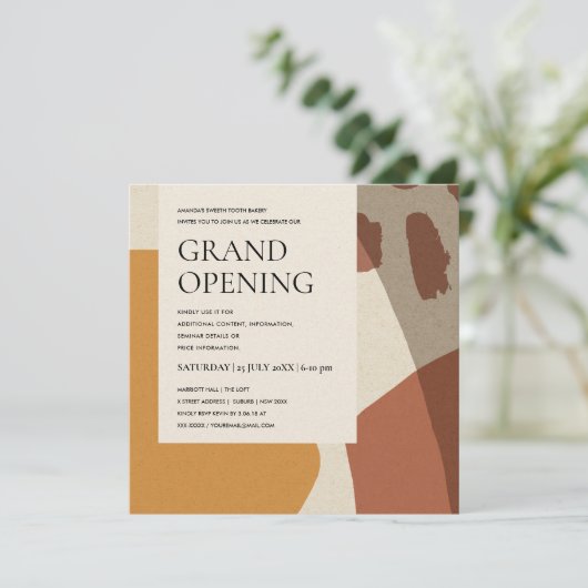 MODERNE ABSTRACTE KARTROUW GELLOW VERLENEN OPENEN KAART (Staand voorkant)