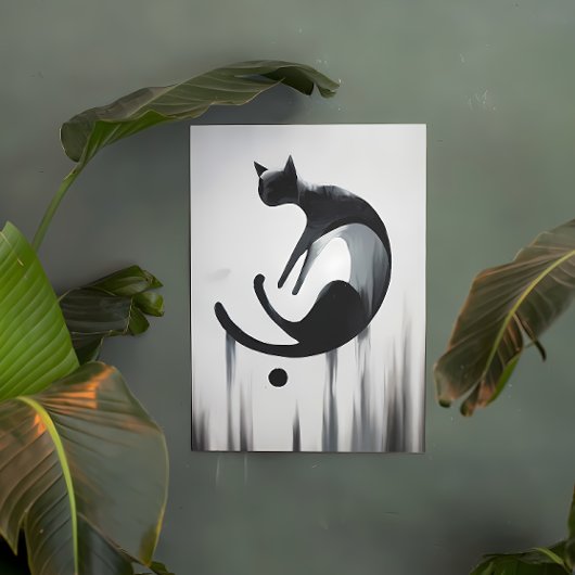 Moderne Abstracte kat – minimalistisch design Poster