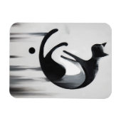 Moderne Abstracte kat - Minimalistische ontwerpkun Magneet (Horizontaal)