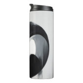Moderne Abstracte kat - Minimalistische ontwerpkun Thermosbeker (Geroteerd rechts)