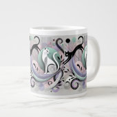 Moderne Abstracte kattenkunst - Stijlvolle Mok voo (Voorkant rechts)