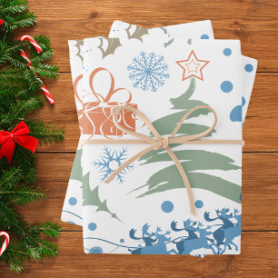 Moderne Abstracte kerst Inpakpapier Vel