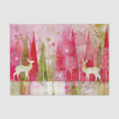 Moderne Abstracte Kerst Landschap EP5 Decoupage Tissuepapier (Voorkant)