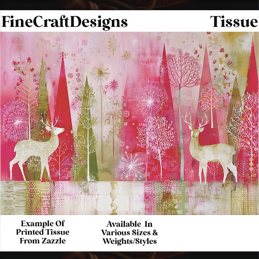 Moderne Abstracte Kerst Landschap EP5 Decoupage Tissuepapier