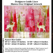 Moderne Abstracte Kerst Landschap EP5 Decoupage Tissuepapier