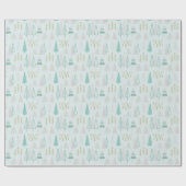 Moderne Abstracte Kerstbomen Crème Kerstmis Cadeaupapier (Vlak)
