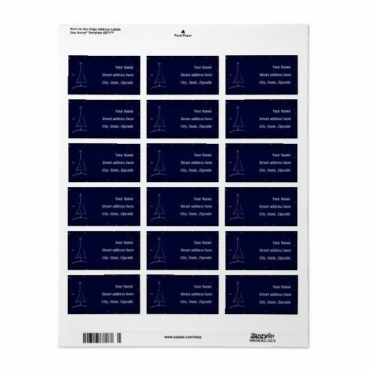 Moderne Abstracte kerstboom Etiket (Full Sheet)