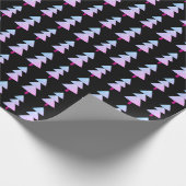 Moderne Abstracte Kerstboom Roze Zwart Cadeaupapier (Hoek)