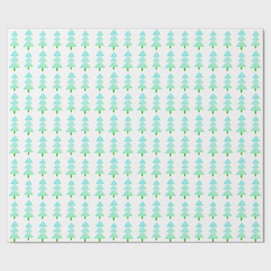Moderne Abstracte kerstboom turquoise Cadeaupapier (Vlak)