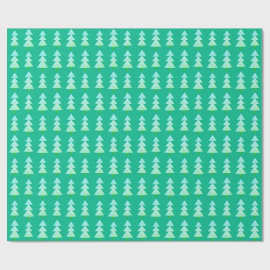 Moderne Abstracte kerstboom turquoise Cadeaupapier (Vlak)