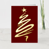 Moderne Abstracte kerstboomvakantie Folie Wenskaart (Voorkant)