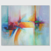 Moderne Abstracte kerstcadeauspoel met kerstcadeau Cadeaupapier (Vlak)