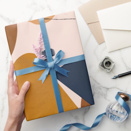 Moderne Abstracte kerstfeestdag Cadeaupapier (Geschenken)