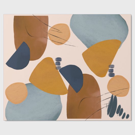 Moderne Abstracte kerstfeestdag Cadeaupapier (Vlak)