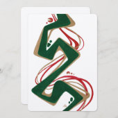 Moderne Abstracte kerstfeestkaart Kaart (Voorkant / Achterkant)