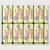 Moderne Abstracte kerstrenrenrenrenier uit de midd Cadeaupapier (Vlak)