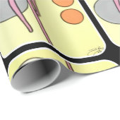 Moderne Abstracte kerstrenrenrenrenier uit de midd Cadeaupapier (Rol Hoek)