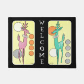 Moderne Abstracte kerstrenrenrenrenier uit de midd Deurmat (Voorkant)