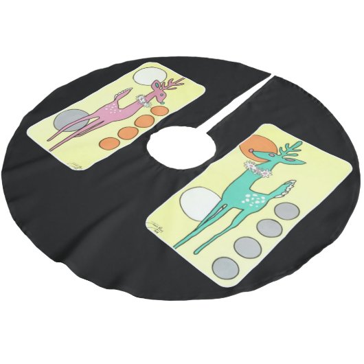 Moderne Abstracte kerstrenrenrenrenier uit de midd Kerstboom Rok (Gekanteld)