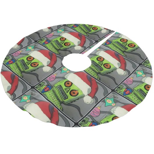 Moderne Abstracte kerstrobot uit de middeleeuwen Kerstboom Rok (Gekanteld)