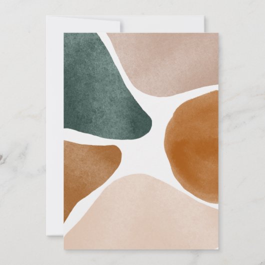 Moderne abstracte kerstvakantie met 1 fotoboog aankondiging (Achterkant)