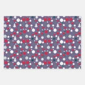 Moderne Abstracte Kerstvakantie Set van 3 Inpakpapier Vel (Voorkant 3)
