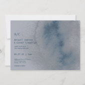 Moderne Abstracte kleine blauwe grijze mist Waterv Kaart (Voorkant)