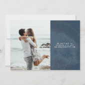 Moderne Abstracte kleine blauwe grijze mist Waterv Kaart (Achterkant)