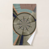 Moderne Abstracte Kleur Harmonie Fractale Kunst Gr Bad Handdoek (Handdoek)