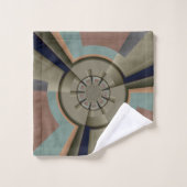 Moderne Abstracte Kleur Harmonie Fractale Kunst Gr Bad Handdoek (Wasdoekje)