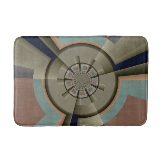 Moderne Abstracte Kleur Harmonie Fractale Kunst Gr Badmat (Voorkant)