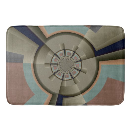 Moderne Abstracte Kleur Harmonie Fractale Kunst Gr Badmat (Voorkant)